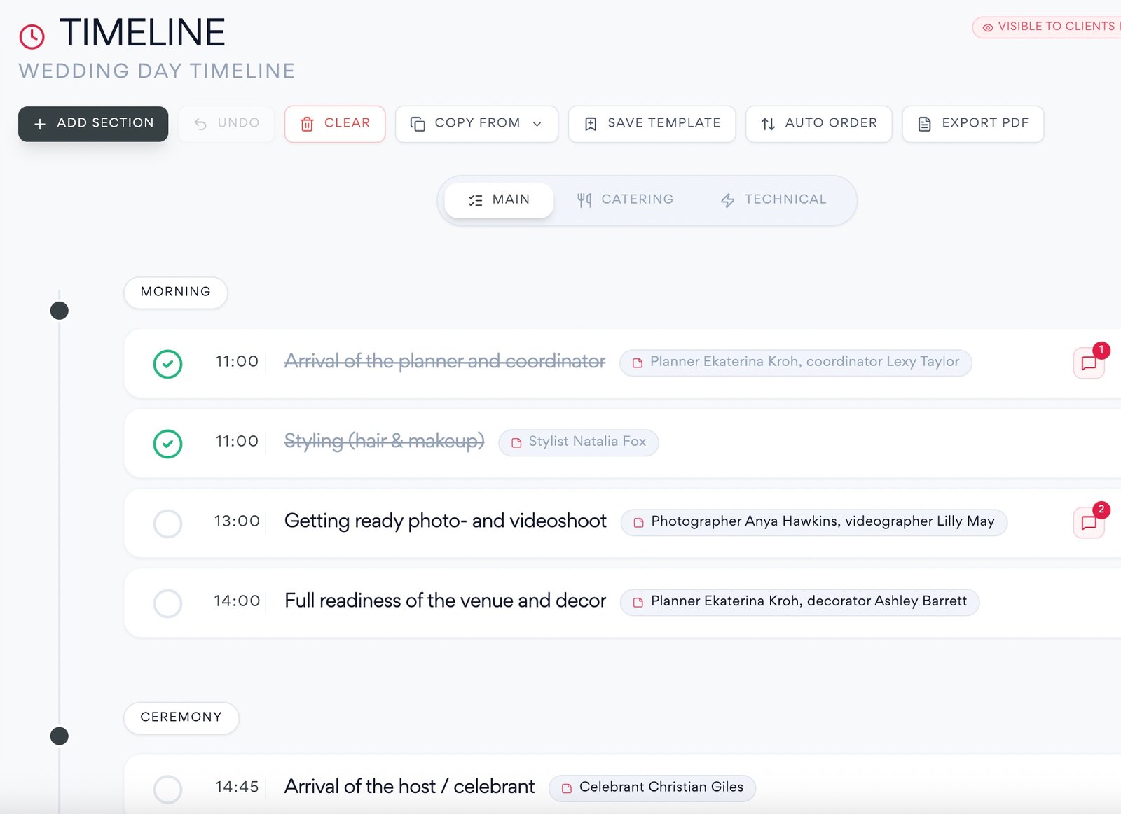 Planning & Organisation